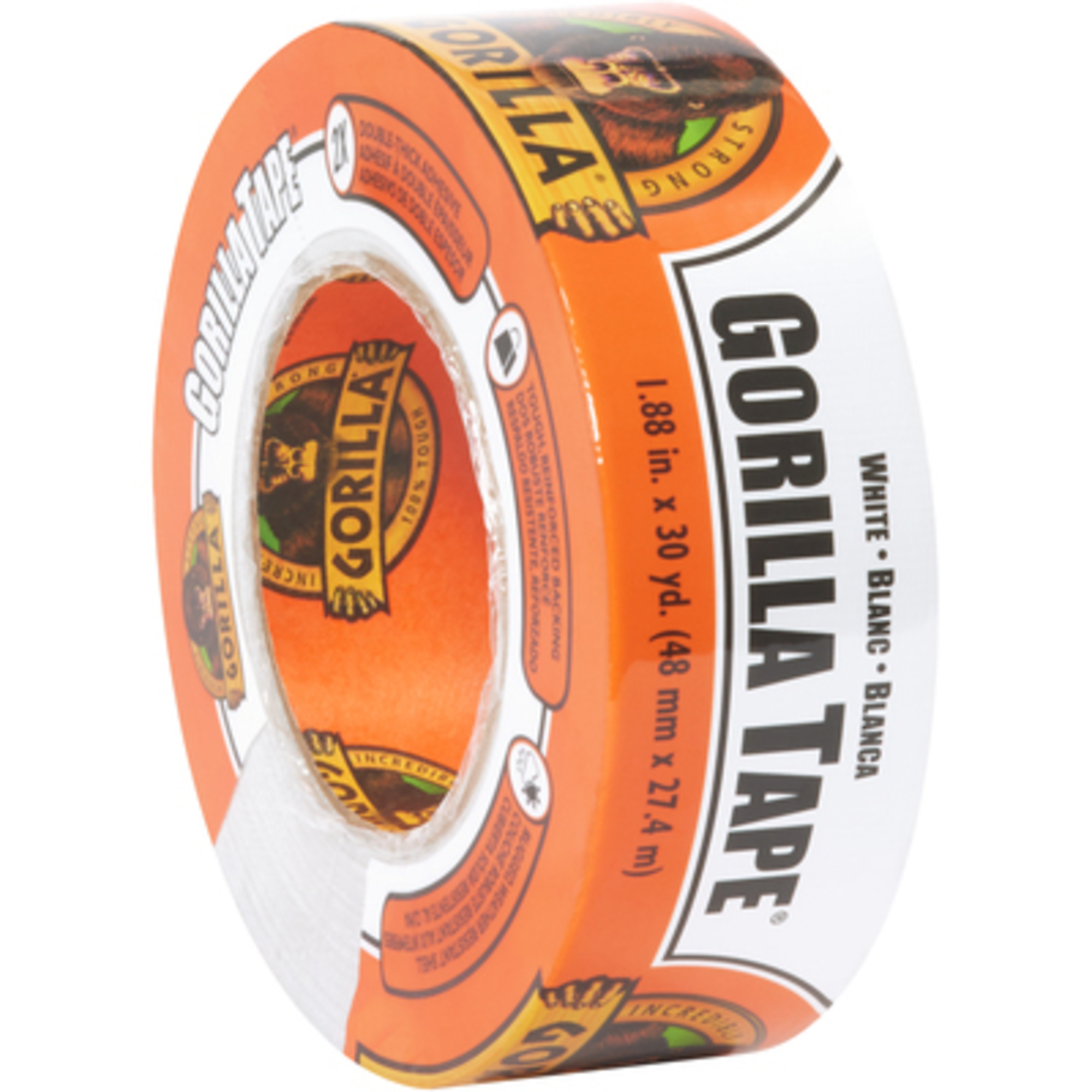 Gorilla, 2in. x 30 yds. White Gorilla Duct Tape 1/CS, Model# ADHGGT230